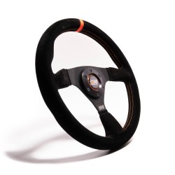 MPI F 13 inch Suede Formula Steering Wheel with Billet Center cover