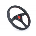 MOMO Monte Carlo Alcantara Red Steering Wheel, 350mm